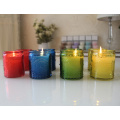 Hot sale various sprayed color glass candle holder candle jar